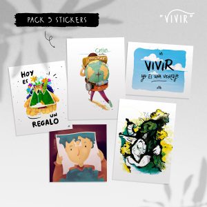 Pack 5 Stickers #11 "Vivir"